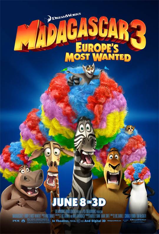 Madagascar 3: Europe's Most Wanted Large Poster