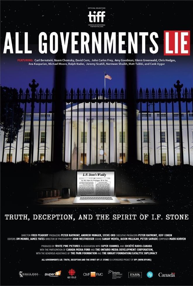 All Governments Lie: Truth, Deception, and the Spirit of I.F. Stone Large Poster