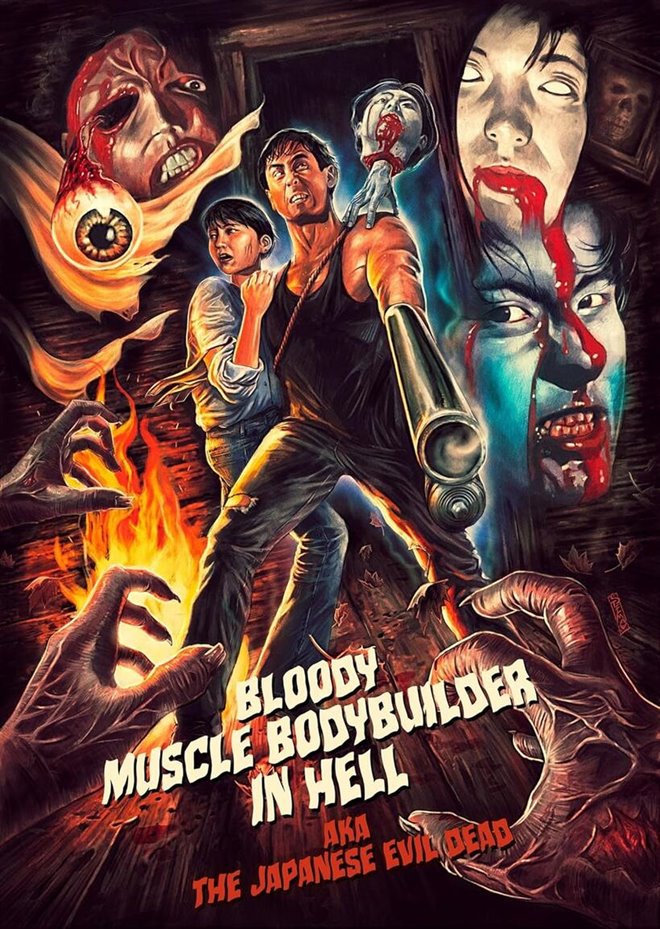 Bloody Muscle Body Builder in Hell Large Poster