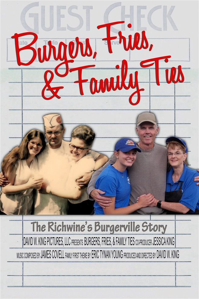 Burgers, Fries & Family Ties Large Poster