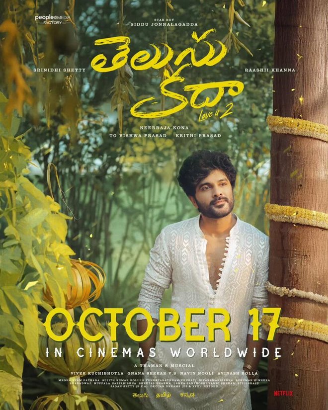 Telusu Kada Large Poster