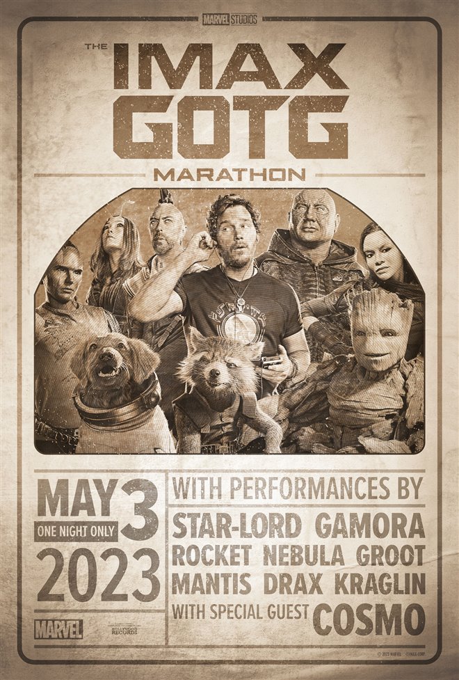 The IMAX Guardians of the Galaxy Marathon Large Poster