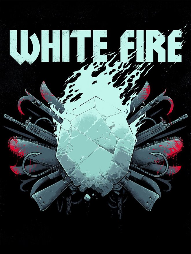 White Fire Large Poster