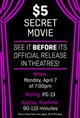 $5 Secret Movie Poster