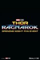 Opening Night Fan Event Thor: Ragnarok Poster